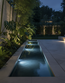 Tsukubai é reinterpretado para atender espaços reduzidos, como varandas, áreas gourmet e pátios internos, mantendo o princípio fundamental da sonoridade suave e contínua